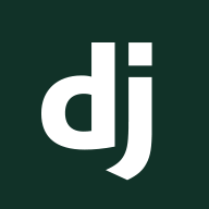 Django Logo, black and white